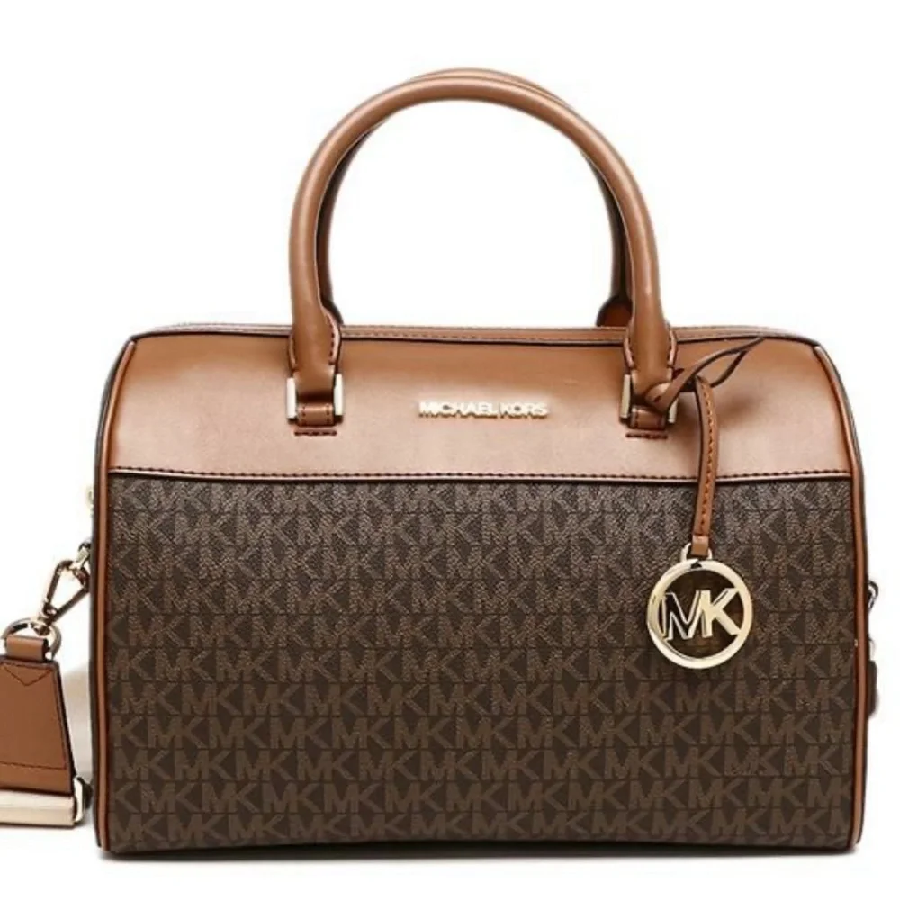 Michael Kors Medium Duffel Travel Satchel - Leather/Coated - Picture 1 of 13